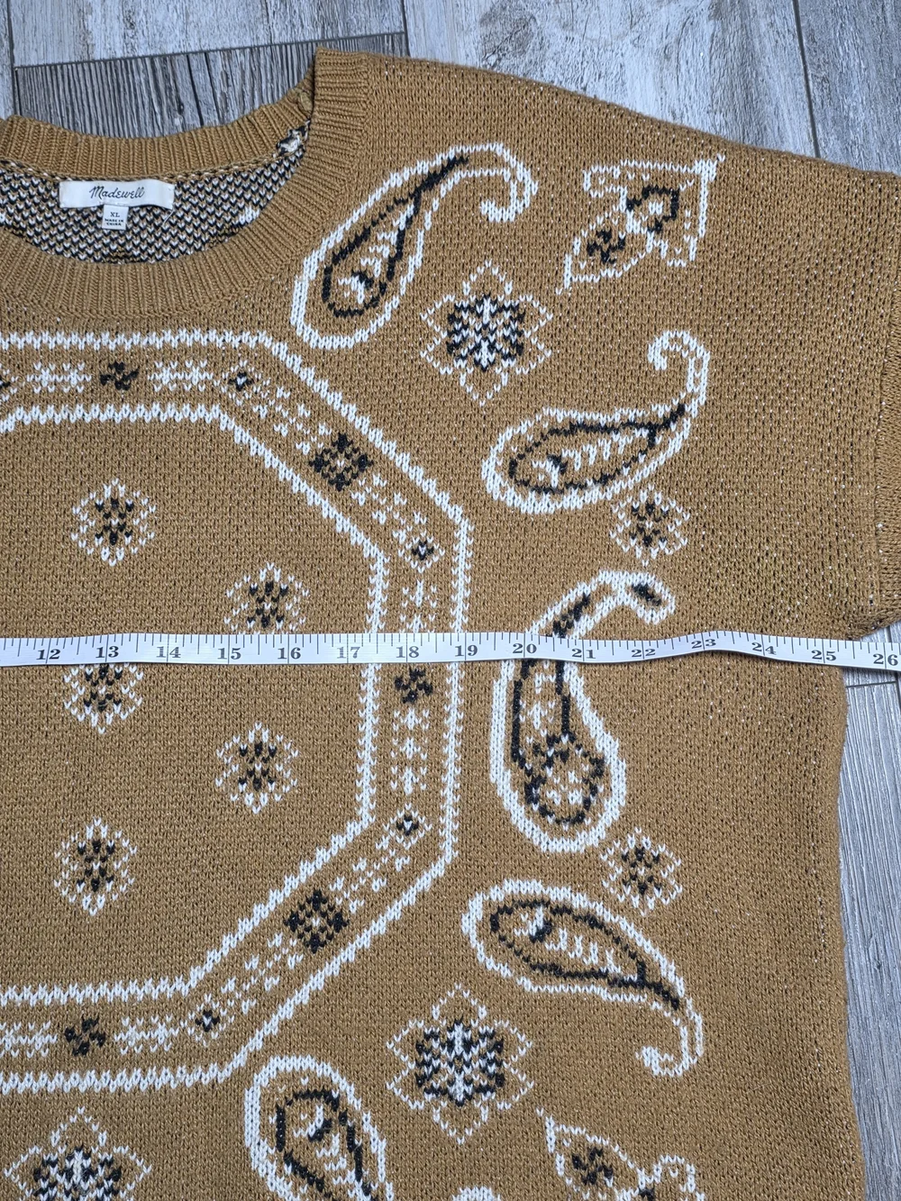 Madewell Bandana Paisley Pullover Sweater Sz XL (2018) - Picture 3 of 9